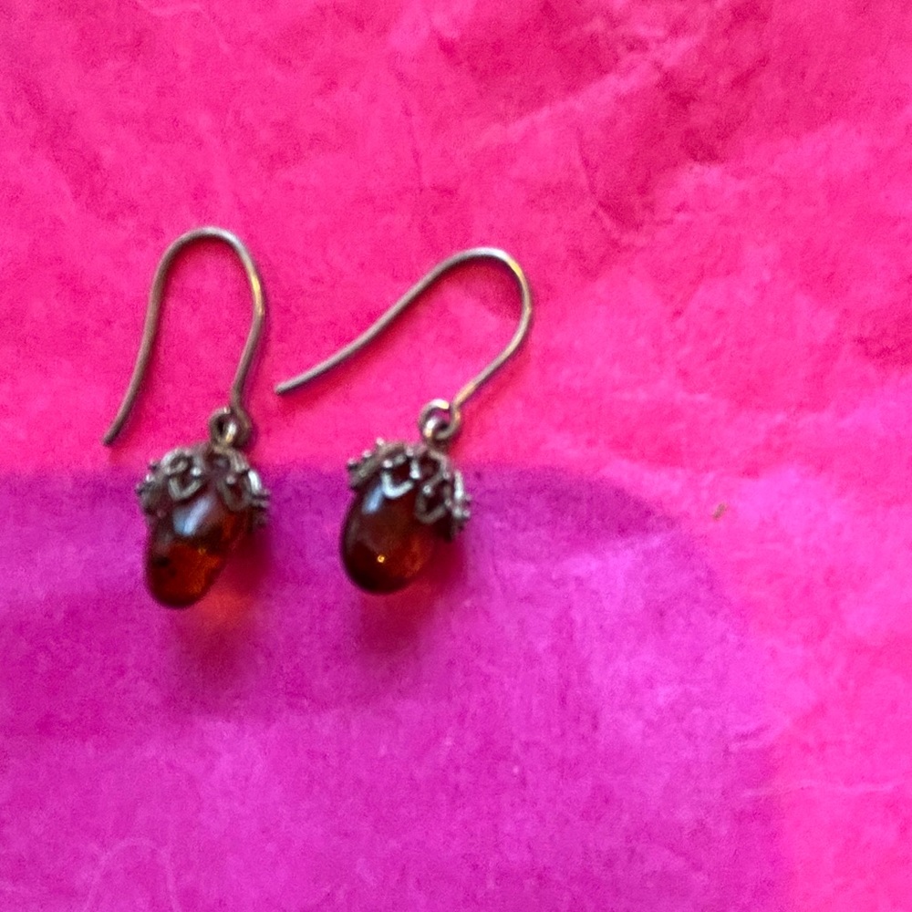 Amber Drop Earrings